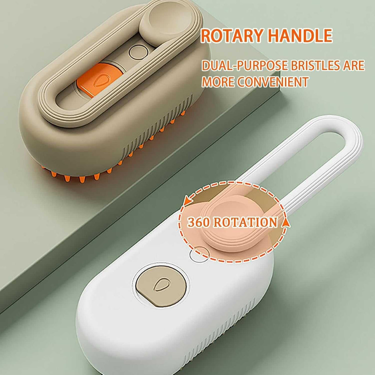 Pettine 3 in 1 per cani e gatti – Spazzola a vapore e acqua con massaggio elettrico per toelettatura