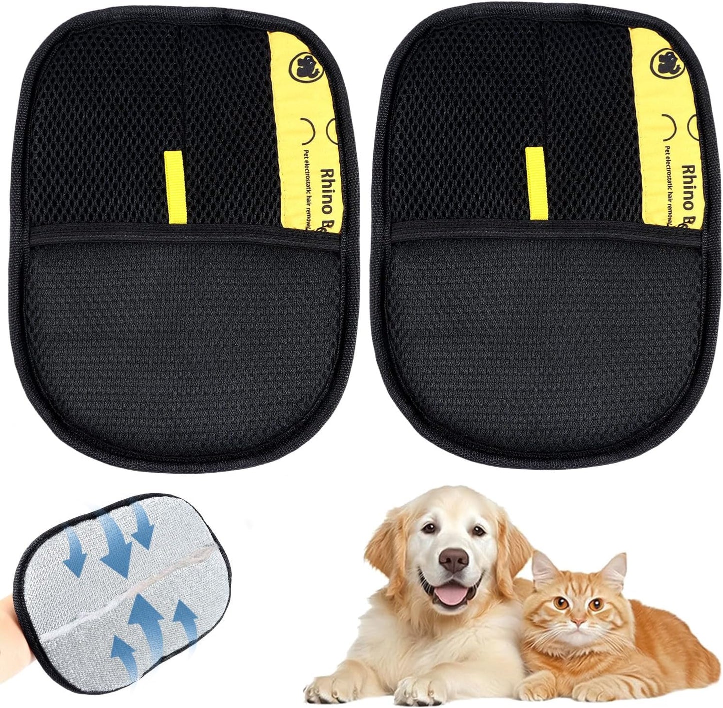 Guante Quita Pelo para Mascotas | Manopla Removedor de Pelos para Gatos y Perros